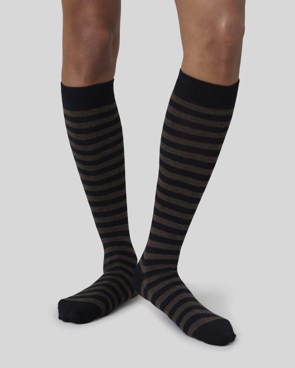 Britta Cotton Stripe Knee-Highs